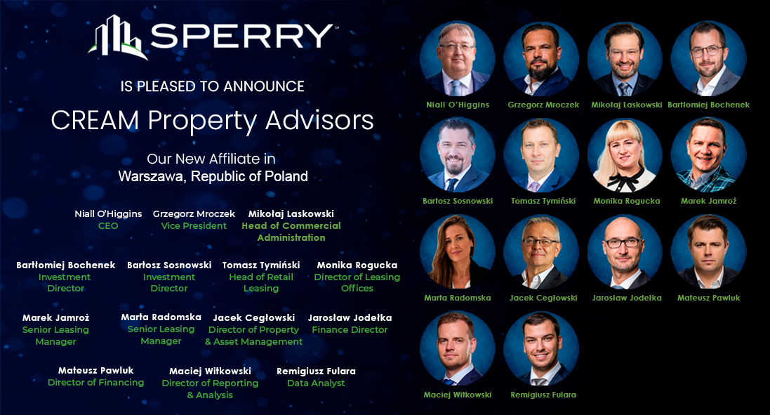 Sperry Expands into Europe with First European Affiliate – Cream Property Advisors